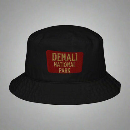 Denali National Park Sign Organic Embroidered Bucket Hat - MENLL