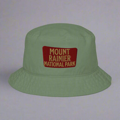 Mount Rainier National Park Sign Organic Bucket Hat - MENLL