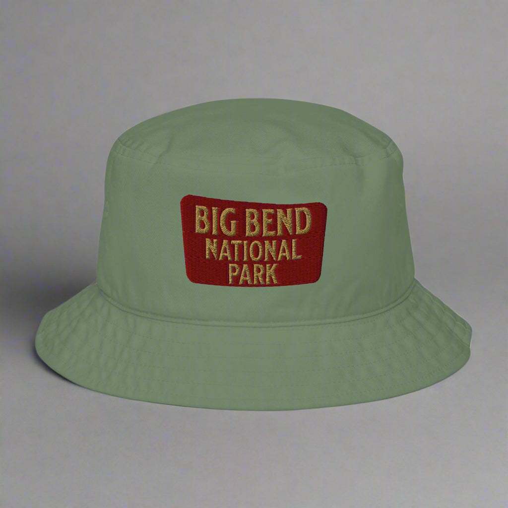 Big Bend National Park Sign Organic Cotton Embroidered Bucket Hat - MENLL