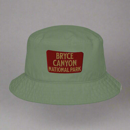 Bryce Canyon National Park Sign Embroidered Organic Bucket Hat - MENLL