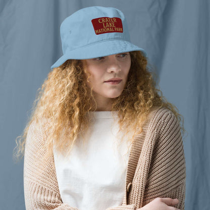 Crater Lake National Park Sign Organic Bucket Hat - MENLL