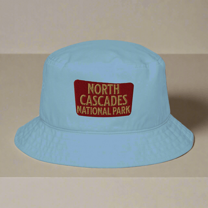 North Cascades National Park Organic Embroidered Bucket Hat