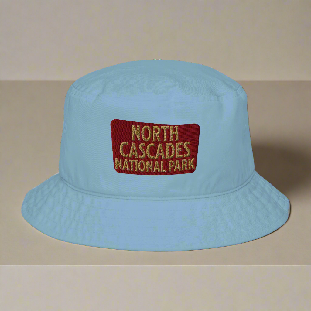 North Cascades National Park Organic Embroidered Bucket Hat - MENLL