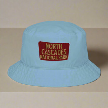 North Cascades National Park Organic Embroidered Bucket Hat - MENLL