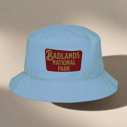 Badlands National Park Sign Embroidered Organic Bucket Hat - MENLL