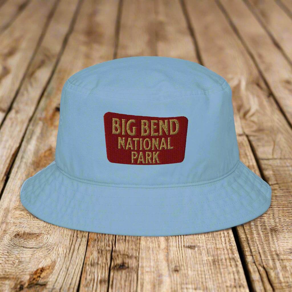 Big Bend National Park Sign Organic Cotton Embroidered Bucket Hat - MENLL
