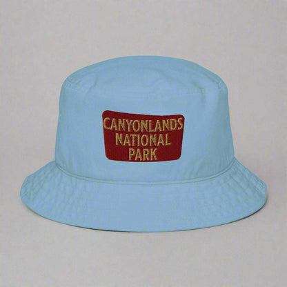 Canyonlands National Park Sign Embroidered Organic Bucket Hat - MENLL