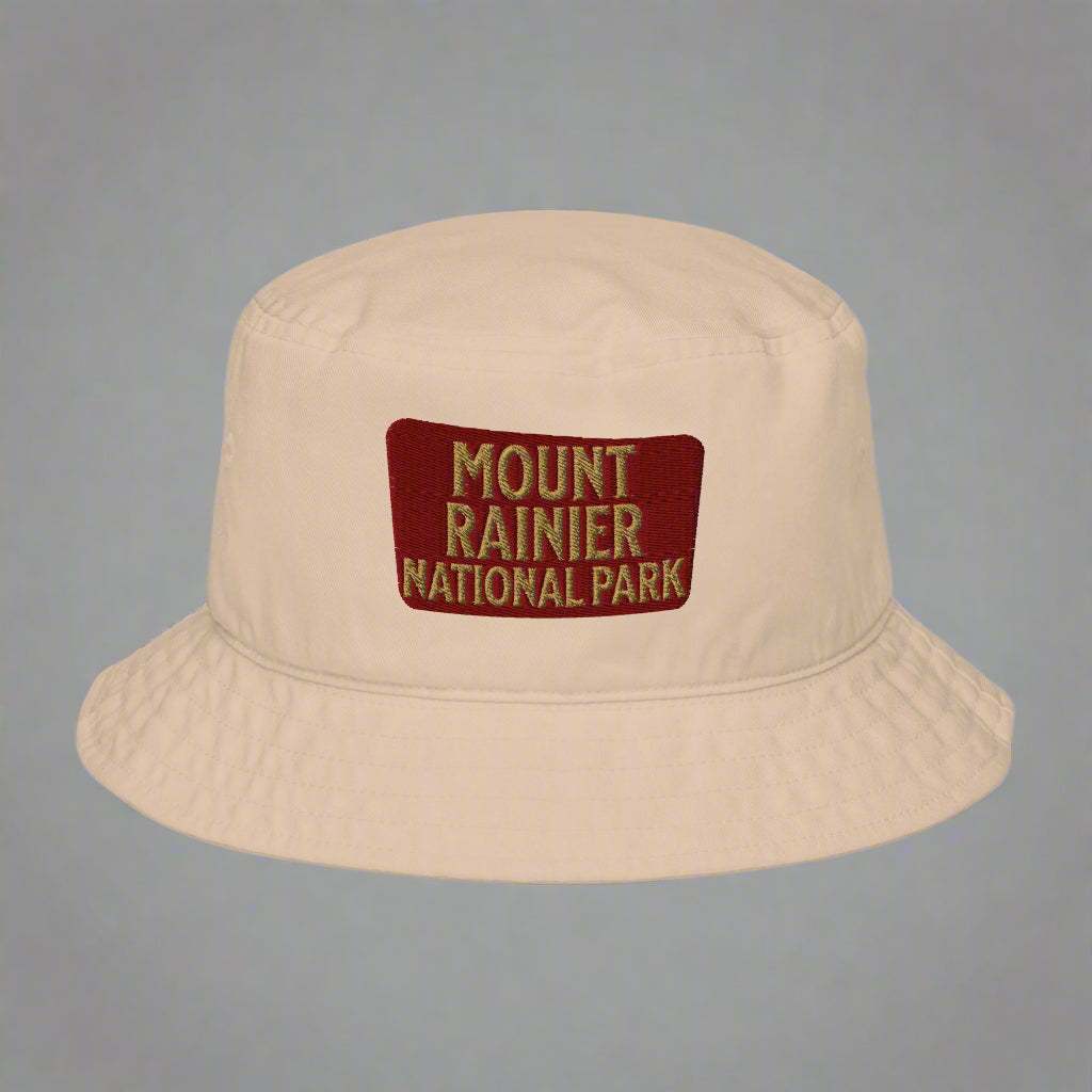 Mount Rainier National Park Sign Organic Bucket Hat - MENLL