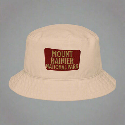 Mount Rainier National Park Sign Organic Bucket Hat - MENLL