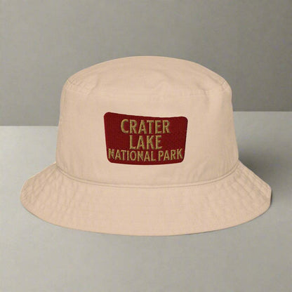 Crater Lake National Park Sign Organic Bucket Hat - MENLL