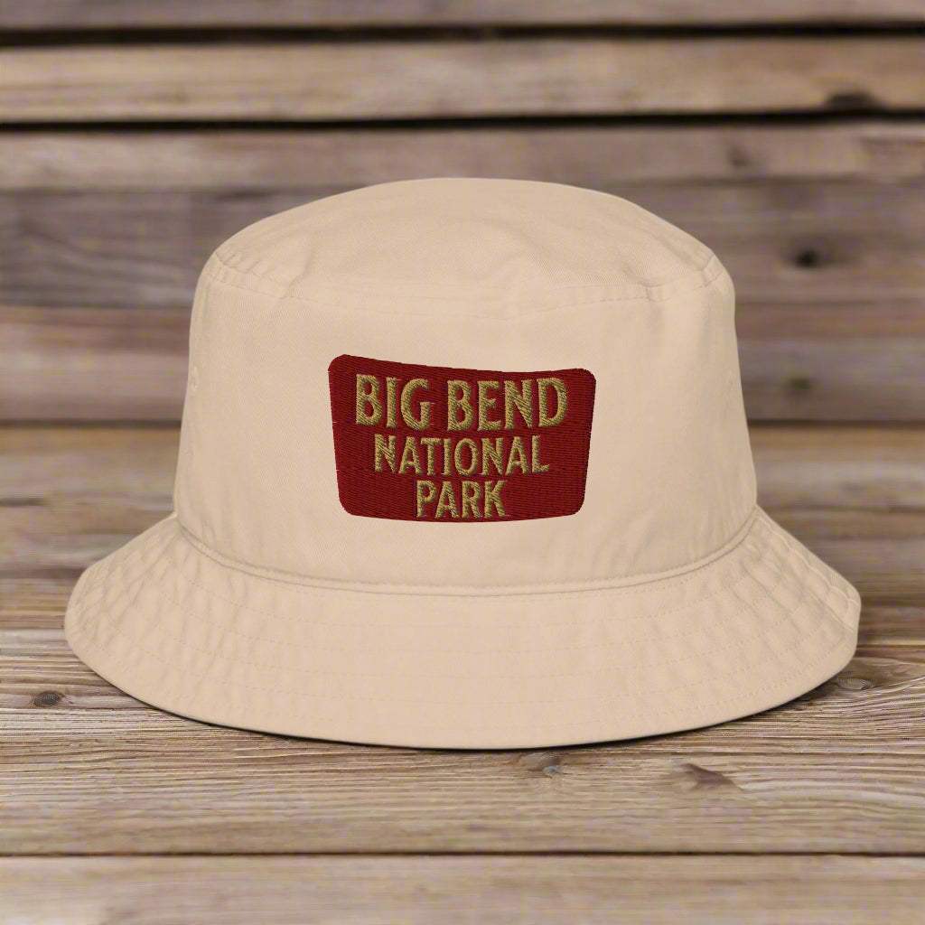 Big Bend National Park Sign Organic Cotton Embroidered Bucket Hat - MENLL