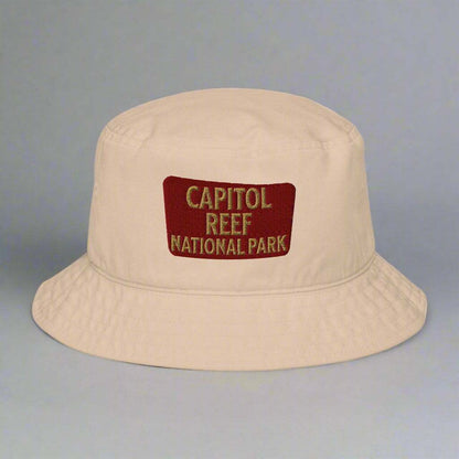 Capitol Reef National Park Sign Organic Cotton Embroidered Bucket Hat - MENLL