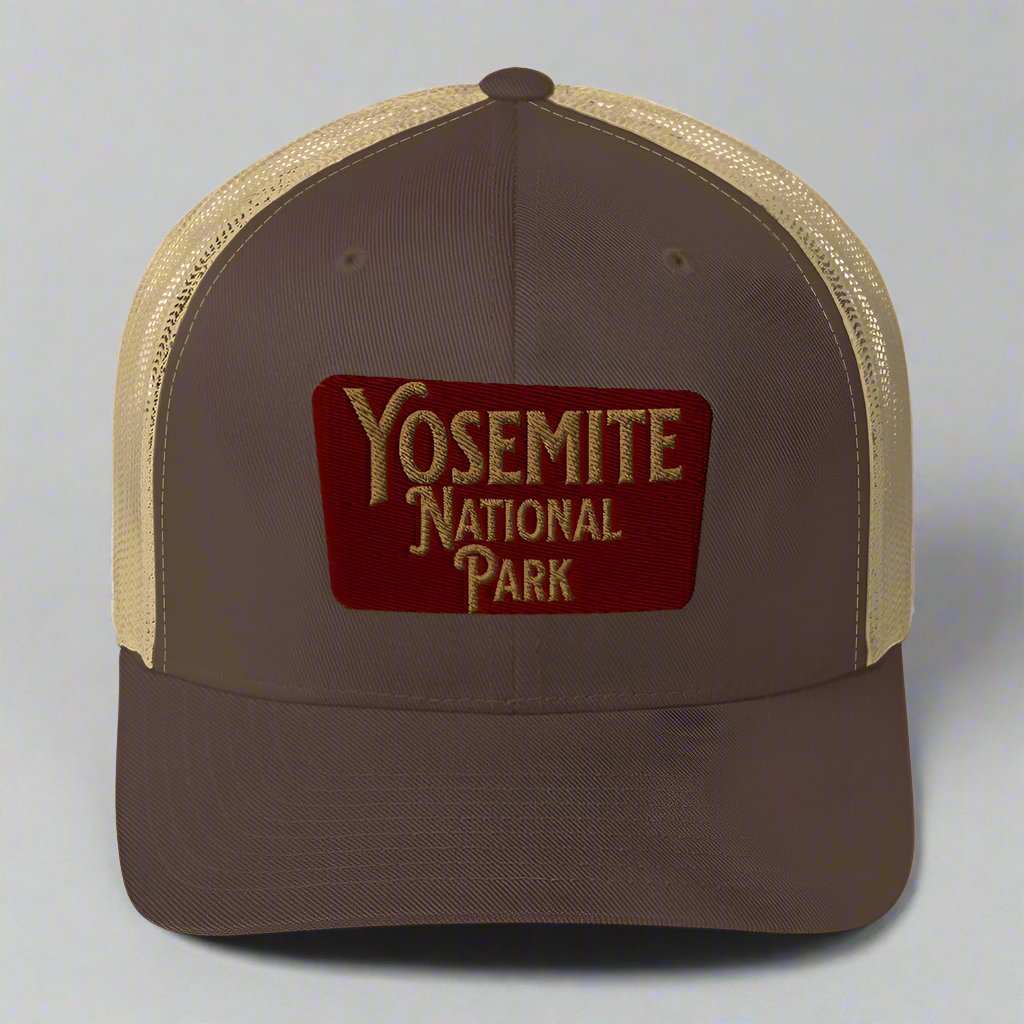 Yosemite Embroidered National Park Sign Trucker Hat - MENLL