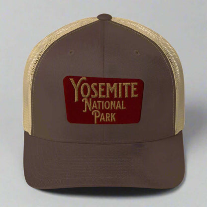 Yosemite Embroidered National Park Sign Trucker Hat - MENLL