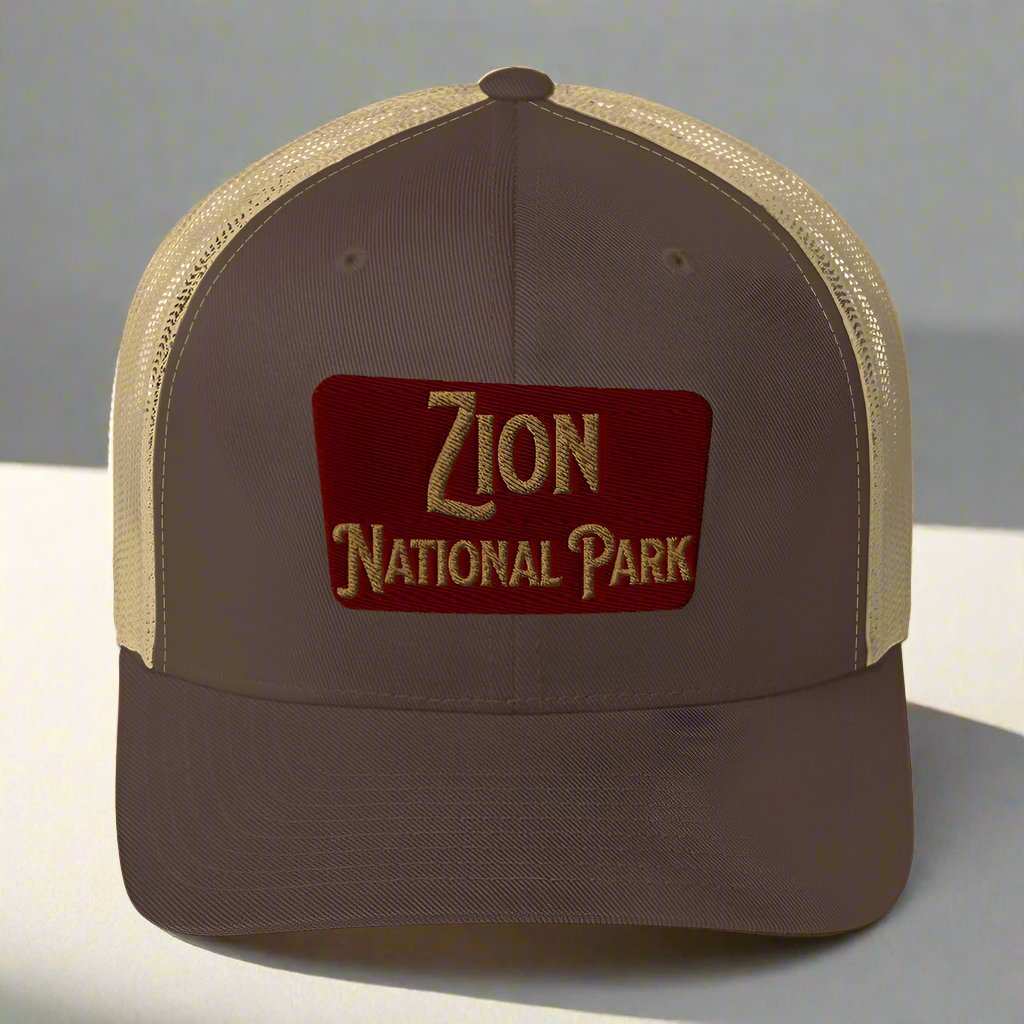 Zion National Park Sign Trucker Cap - MENLL