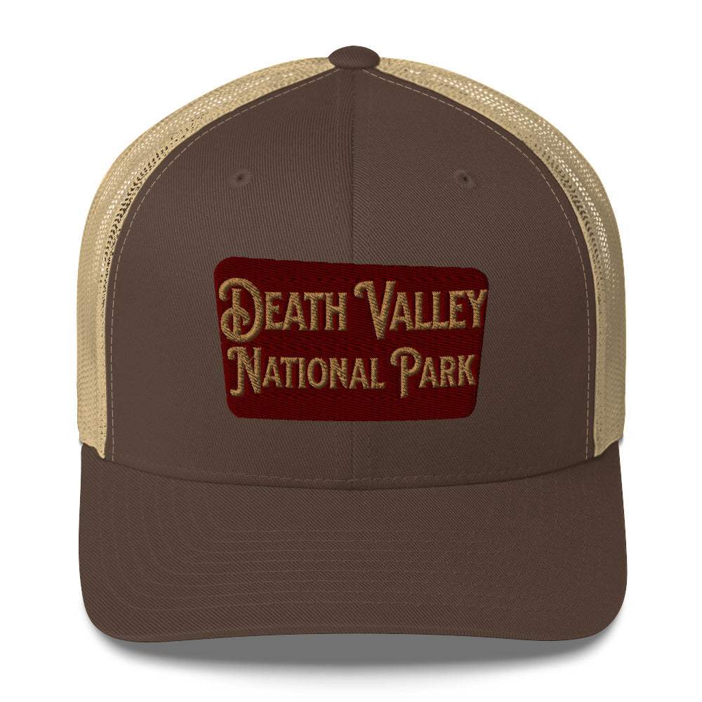 Death Valley National Park Sign Embroidered Trucker Cap - MENLL