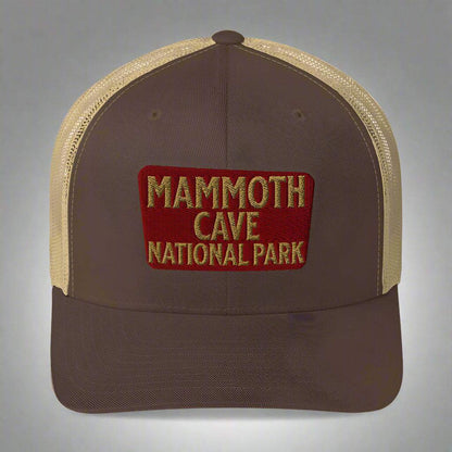 Mammoth Cave National Park Sign Embroidered Trucker Hat - MENLL