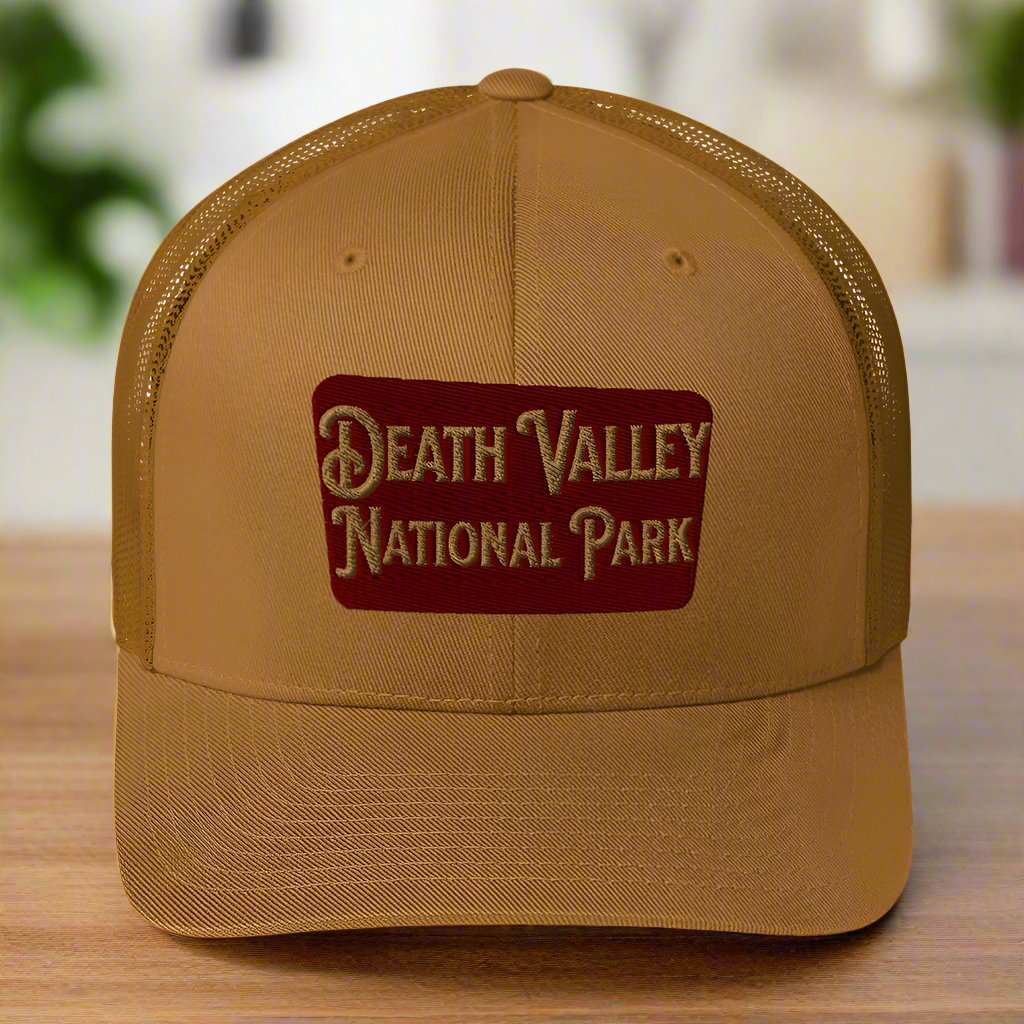 Death Valley National Park Sign Embroidered Trucker Cap - MENLL