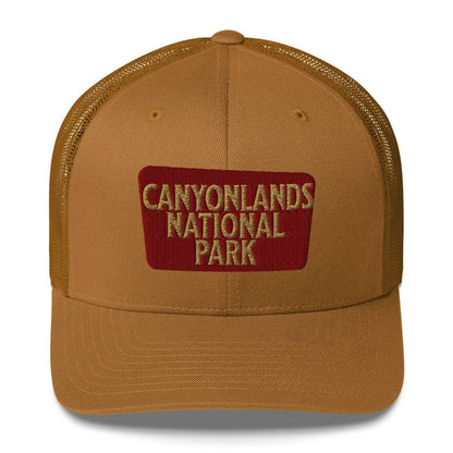 Canyonlands National Park Sign Embroidered Trucker Hat - MENLL