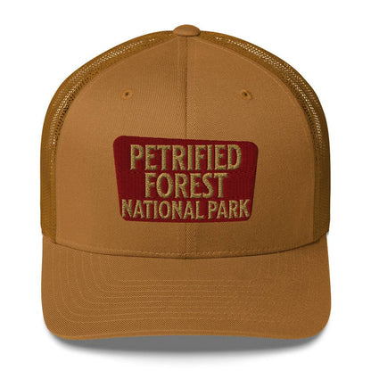 Petrified Forest National Park Sign Embroidered Trucker Hat - MENLL