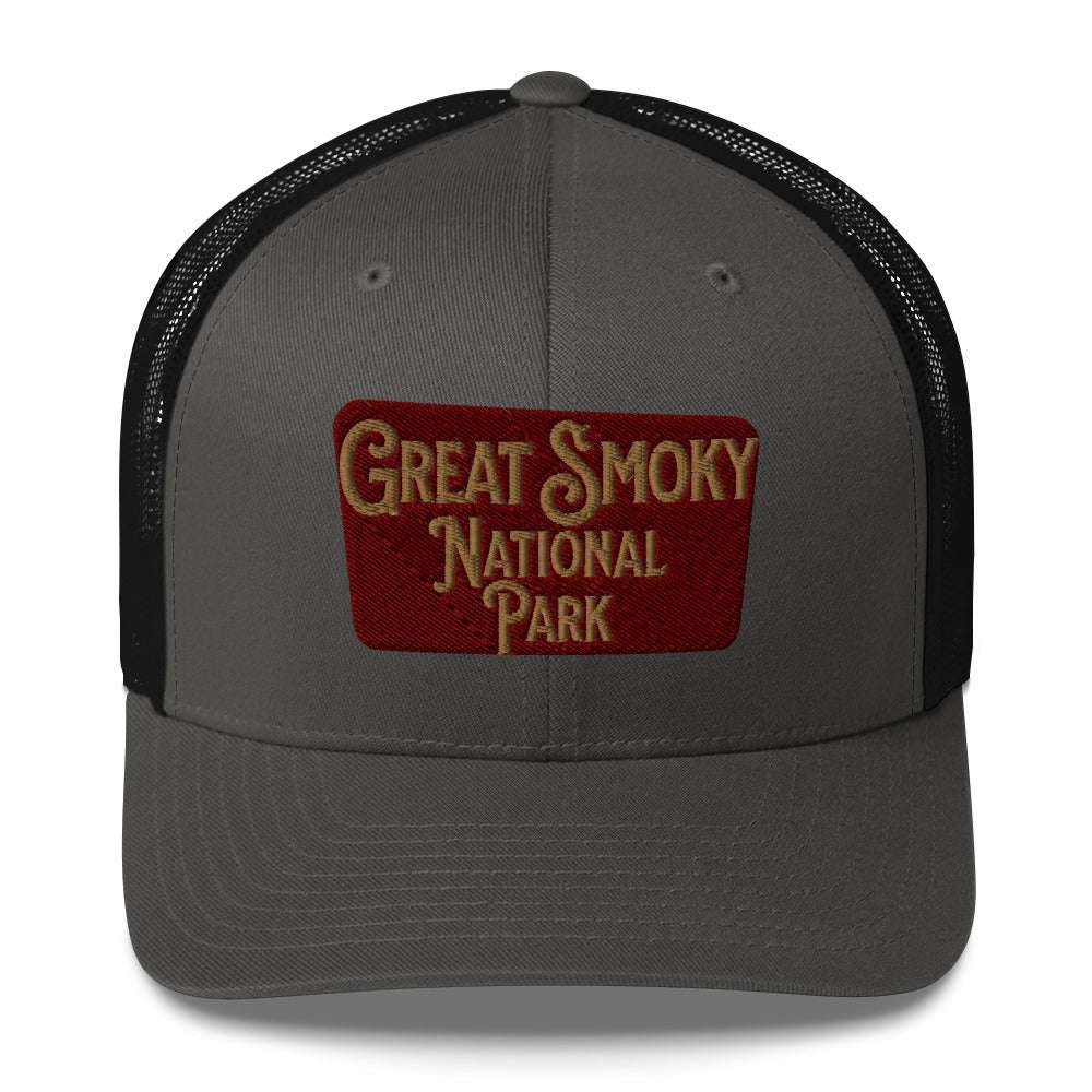 Great Smoky Mountains National Park Embroidered Trucker Hat - MENLL
