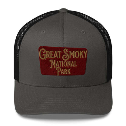 Great Smoky Mountains National Park Embroidered Trucker Hat - MENLL
