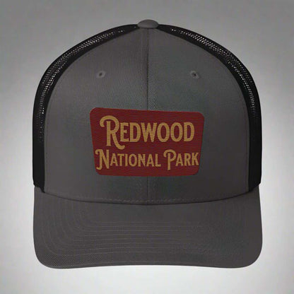 Redwood Embroidered National Park Sign Hat Trucker Cap - MENLL