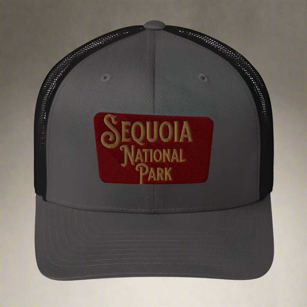Sequoia Embroidered National Park Sign Trucker Hat - MENLL
