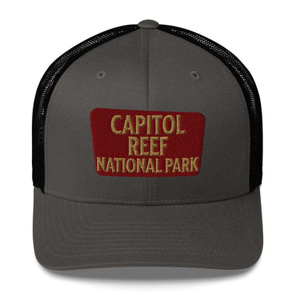 Capitol Reef National Park Sign Embroidered Trucker Hat - MENLL