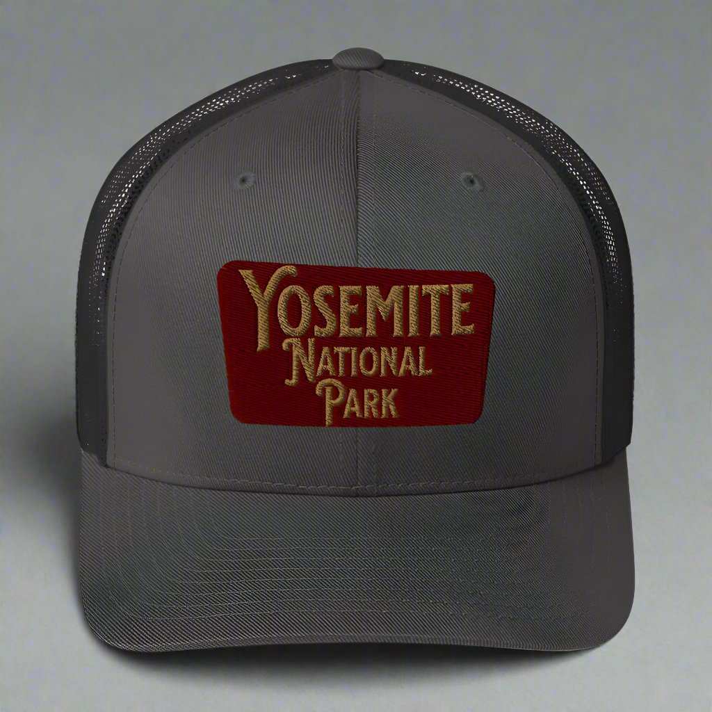 Yosemite Embroidered National Park Sign Trucker Hat - MENLL