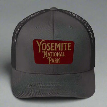 Yosemite Embroidered National Park Sign Trucker Hat - MENLL