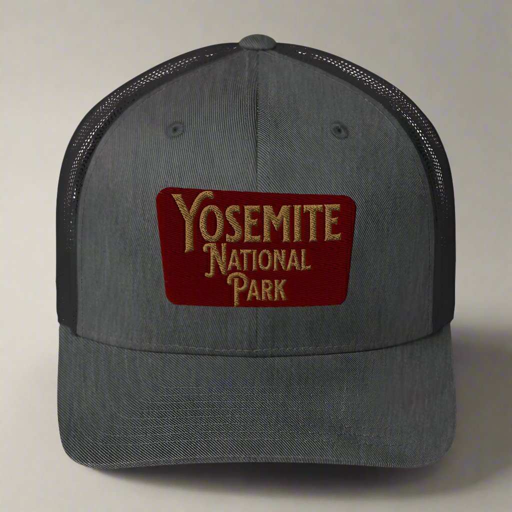 Yosemite Embroidered National Park Sign Trucker Hat - MENLL