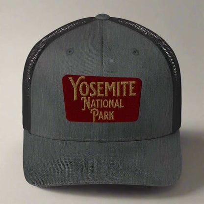 Yosemite Embroidered National Park Sign Trucker Hat - MENLL