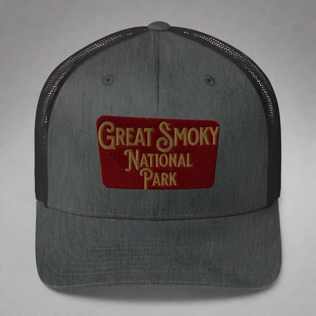Great Smoky Mountains National Park Embroidered Trucker Hat - MENLL