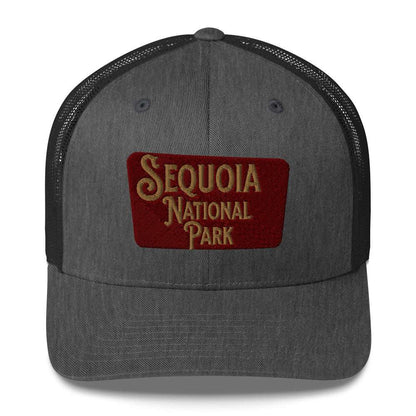 Sequoia Embroidered National Park Sign Trucker Hat - MENLL