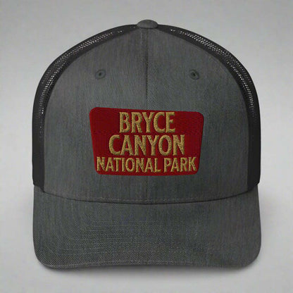 Bryce Canyon National Park Sign Embroidered Trucker Hat - MENLL