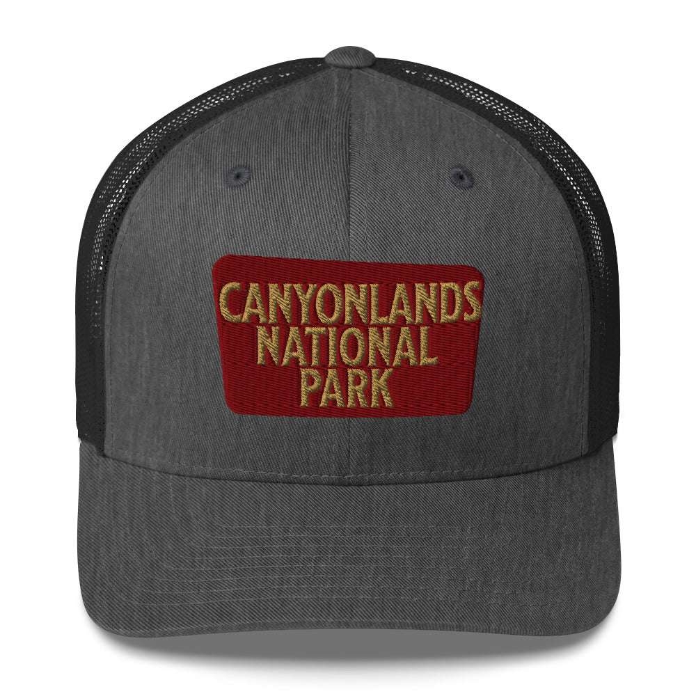 Canyonlands National Park Sign Embroidered Trucker Hat - MENLL