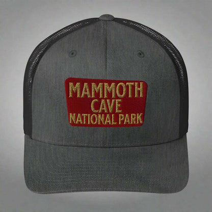 Mammoth Cave National Park Sign Embroidered Trucker Hat - MENLL