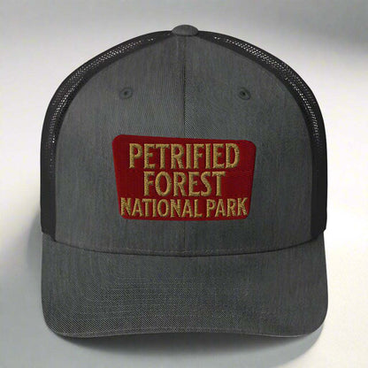 Petrified Forest National Park Sign Embroidered Trucker Hat - MENLL