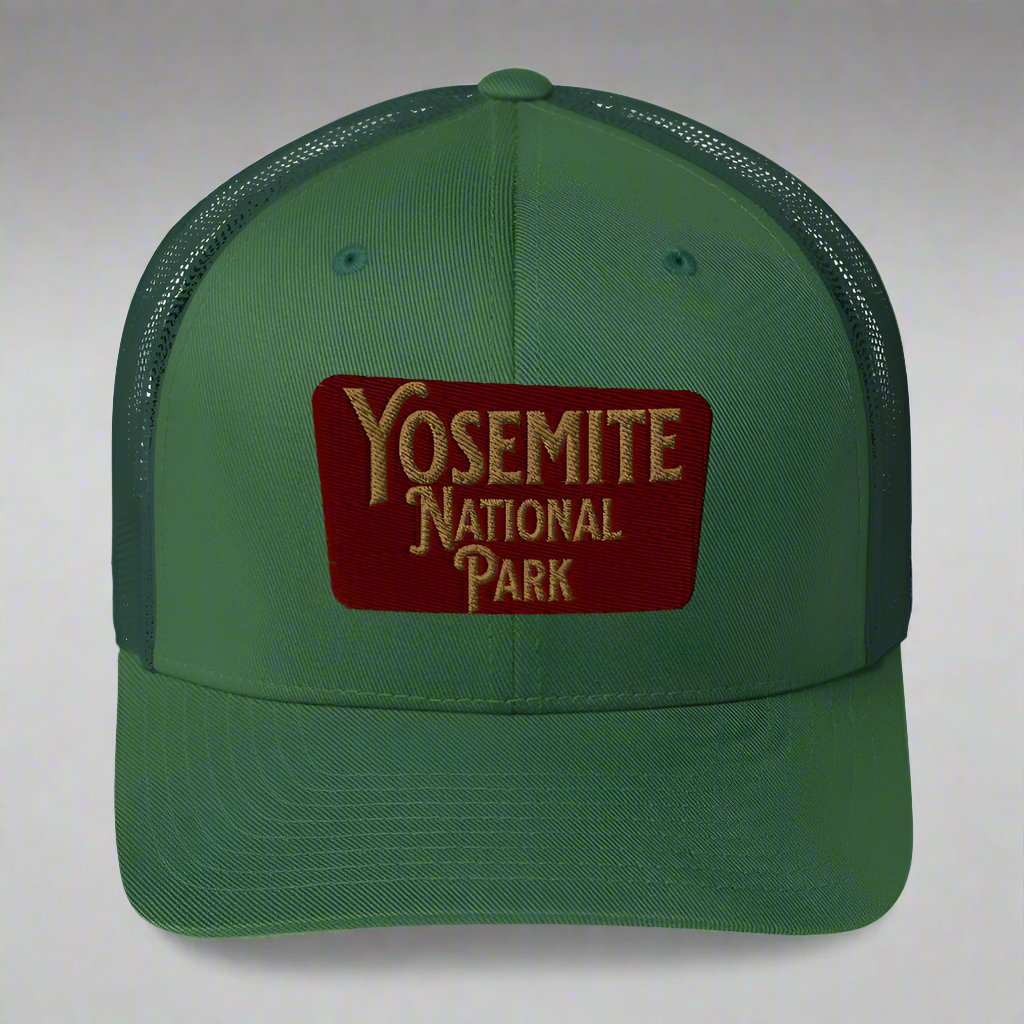 Yosemite Embroidered National Park Sign Trucker Hat - MENLL