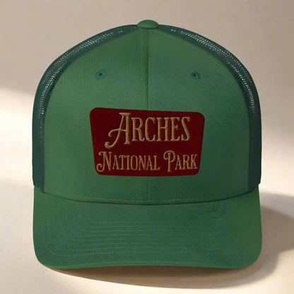 Arches Embroidered National Park Sign Trucker Hat - MENLL