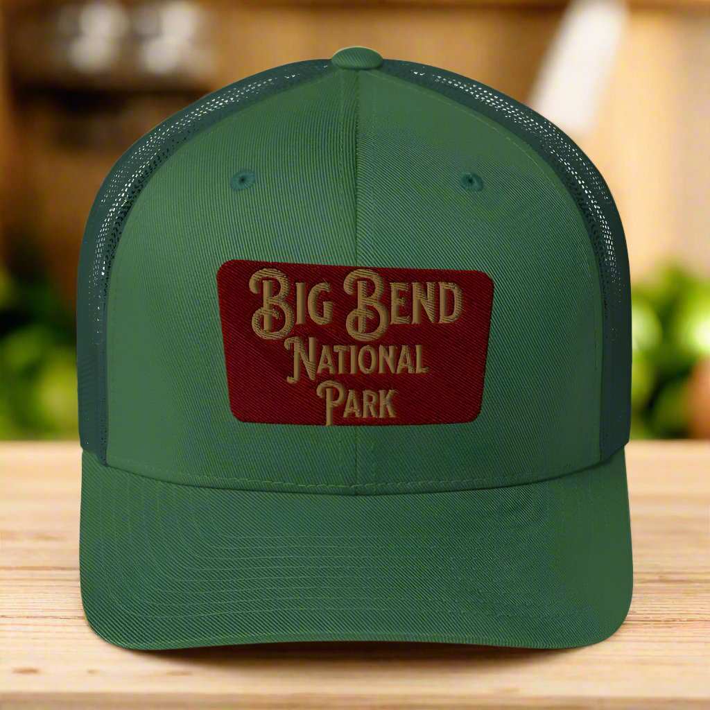 Big Bend Embroidered National Park Sign Trucker Hat - MENLL