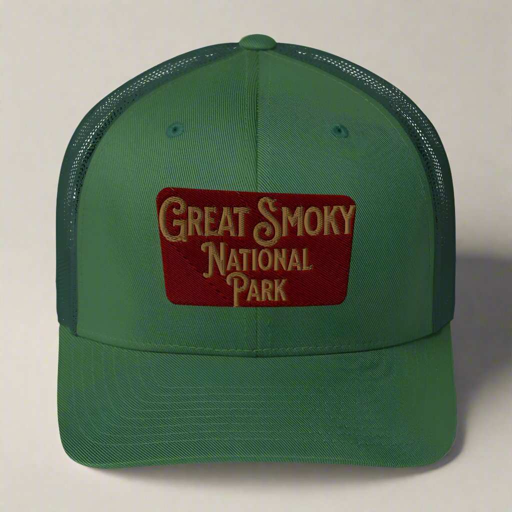 Great Smoky Mountains National Park Embroidered Trucker Hat - MENLL