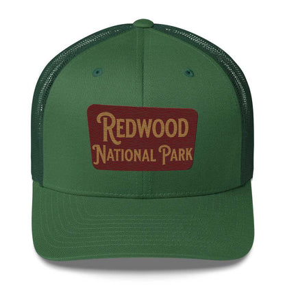 Redwood Embroidered National Park Sign Hat Trucker Cap - MENLL