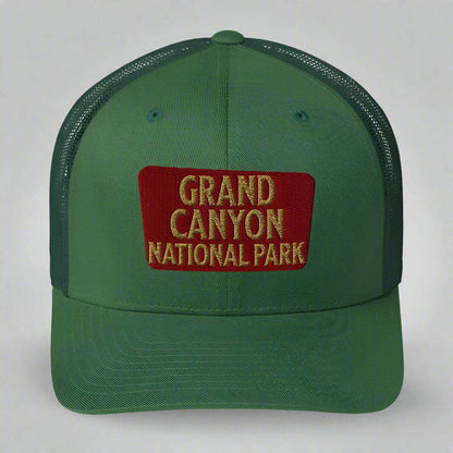 Grand Canyon National Park Sign Embroidered Trucker Hat - MENLL