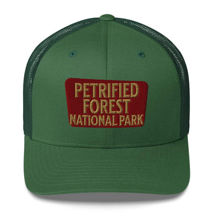 Petrified Forest National Park Sign Embroidered Trucker Hat - MENLL