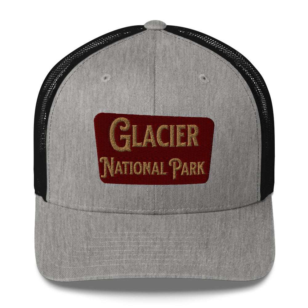 Glacier Embroidered National Park Sign Trucker Hat - MENLL