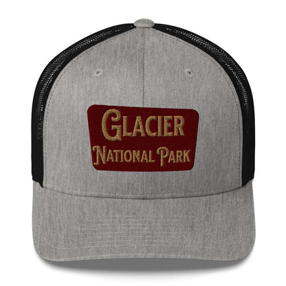 Glacier Embroidered National Park Sign Trucker Hat - MENLL