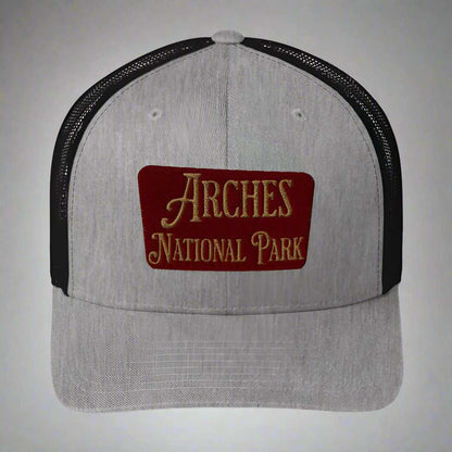 Arches Embroidered National Park Sign Trucker Hat - MENLL