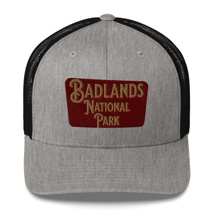 Badlands National Park Sign Embroidered Trucker Hat - MENLL